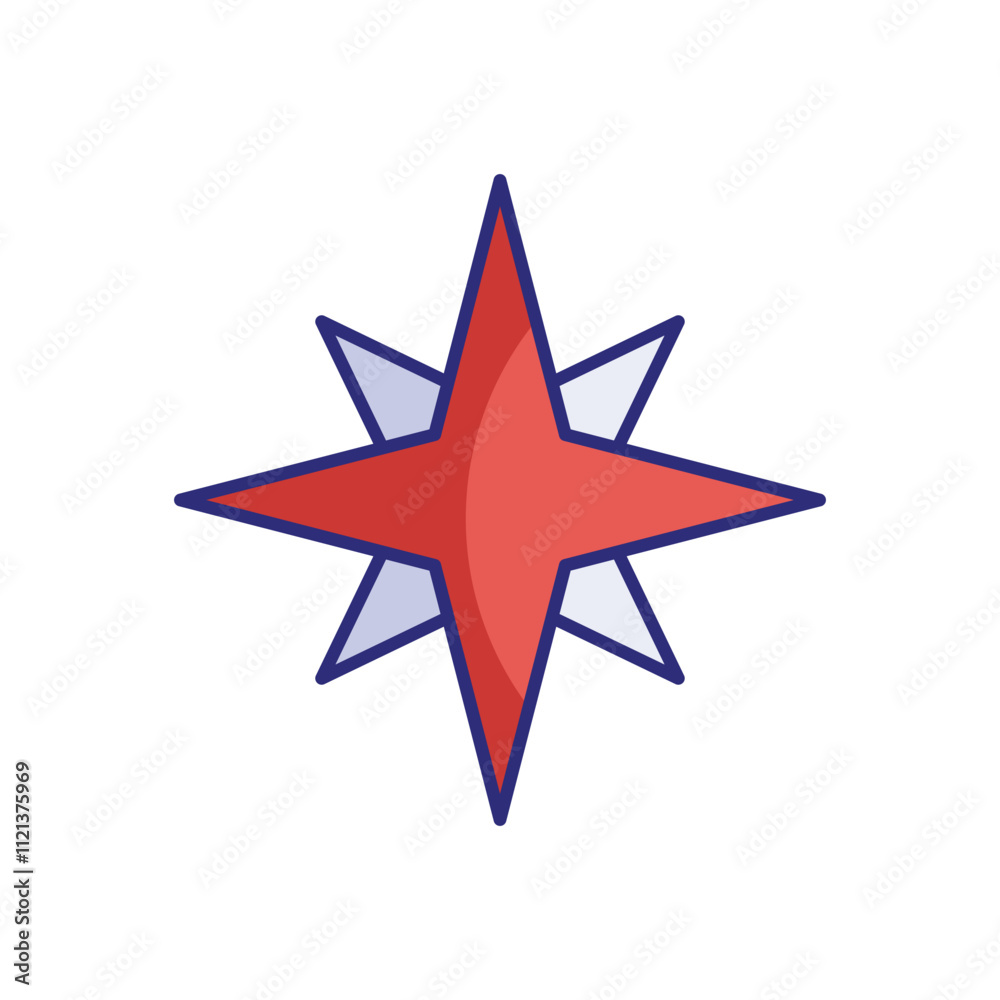 Obraz premium Compass Rose vector icon