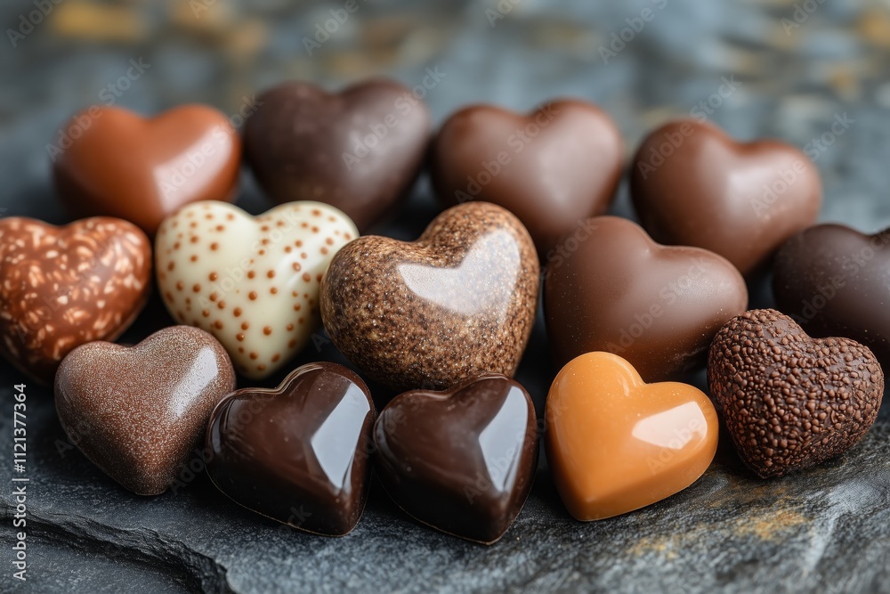 Fototapeta premium Pile of heart shaped candy