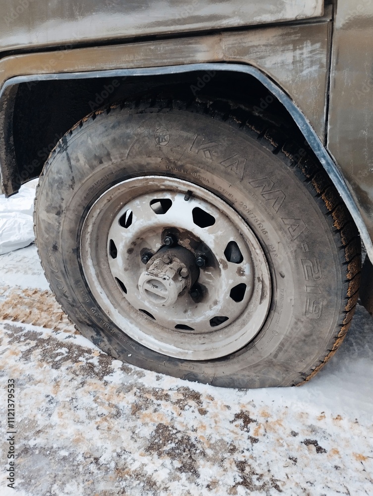 wheel of the car