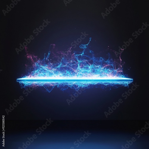 Powerful Electric Surge of Energy and Electricity in a Vibrant Abstract Digital Backdrop