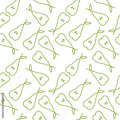 Simple Outline fruit seamless pattern, for textile or food wrapping