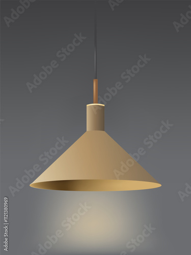 electric light interior on gray background for decoration