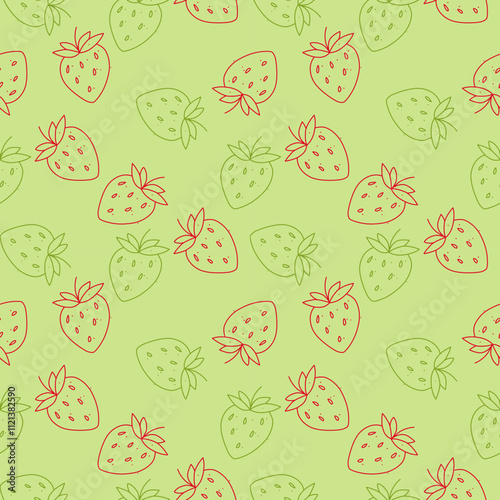Simple Outline fruit seamless pattern, for textile or food wrapping