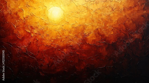 Abstract Warm Sunset with Rich Orange and Gold Texture