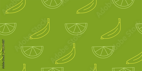 Simple Outline fruit seamless pattern, for textile or food wrapping