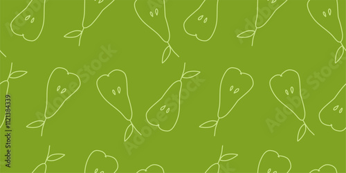Simple Outline fruit seamless pattern, for textile or food wrapping