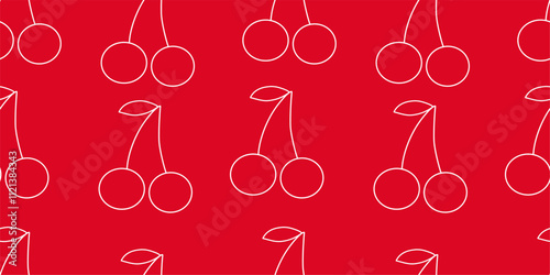 Simple Outline fruit seamless pattern, for textile or food wrapping