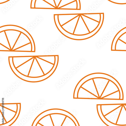 Simple Outline fruit seamless pattern, for textile or food wrapping