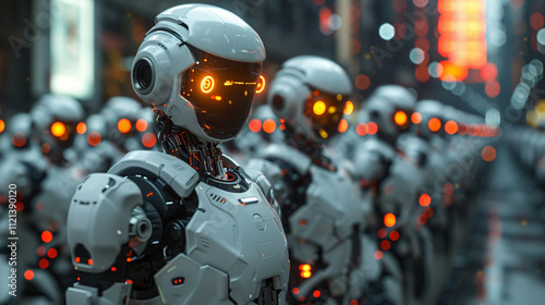 Group of robots in Warehouse