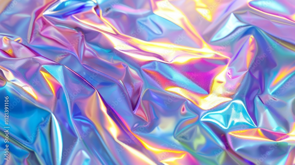 Textured surface with an iridescent, holographic effect. Textured surface with an iridescent, holographic effect.