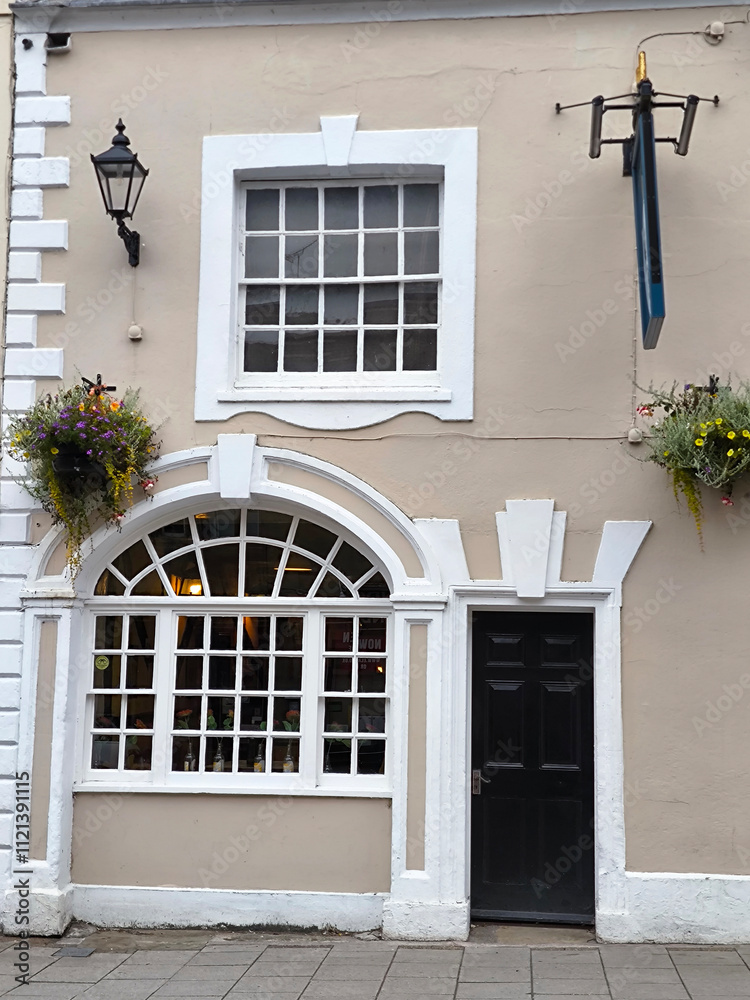Facade with leaves