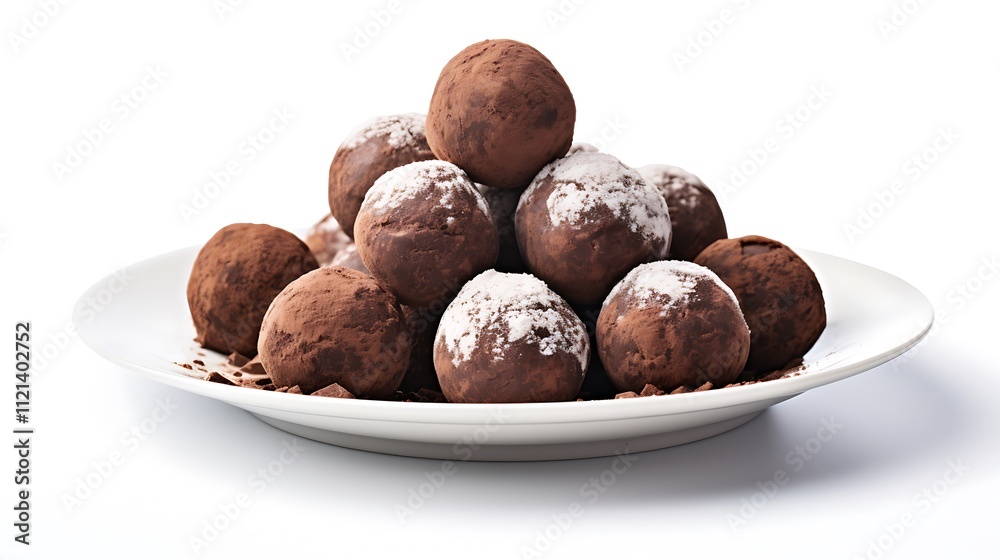 chocolate truffles isolated on white chocolate truffles isolated on white