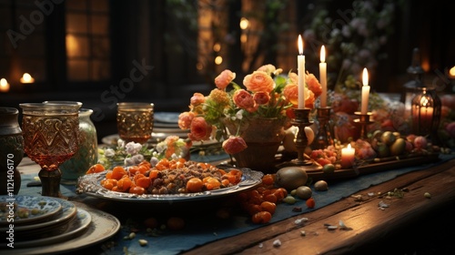 A Persian New Year (Nowruz) table setting