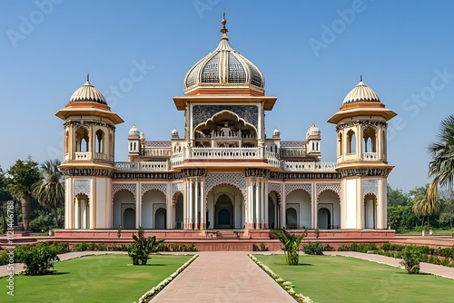 Traditional Indian palace with courtyards photo