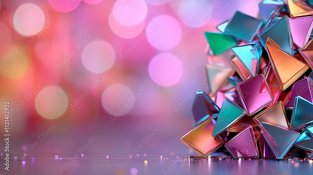 Holographic sparkling pattern. Copy space. Holographic sparkling pattern. Copy space.