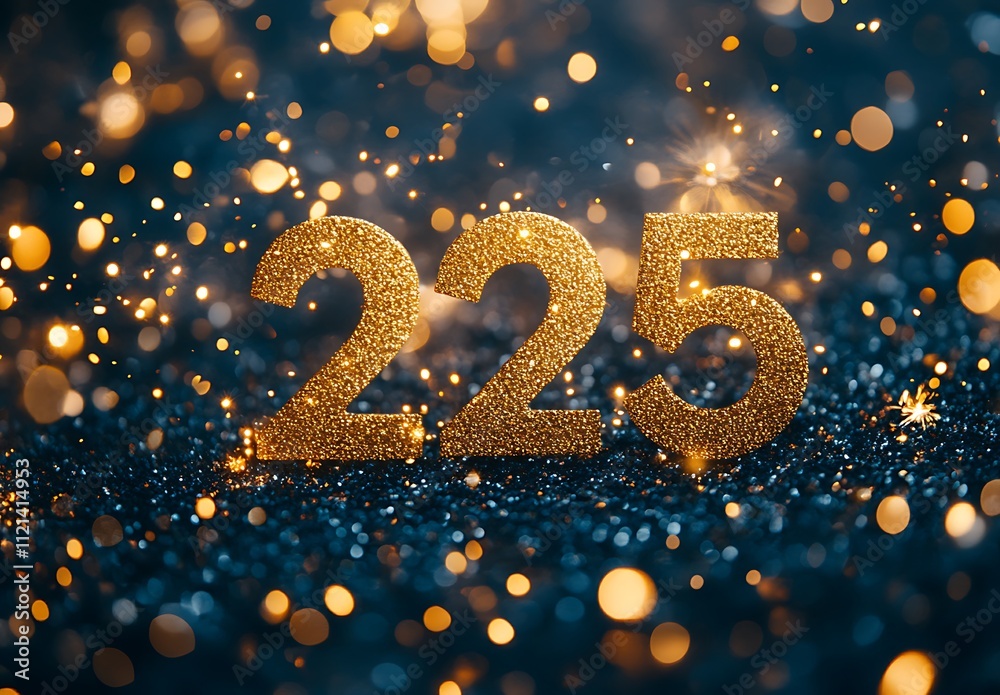 A Gold Number 225 On A Blue Background
A Gold Number 225 On A Blue Background