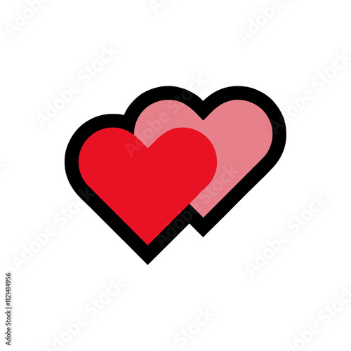 Two Hearts Icon 