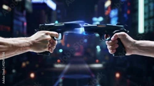 very cool and fierce futuristic weapon