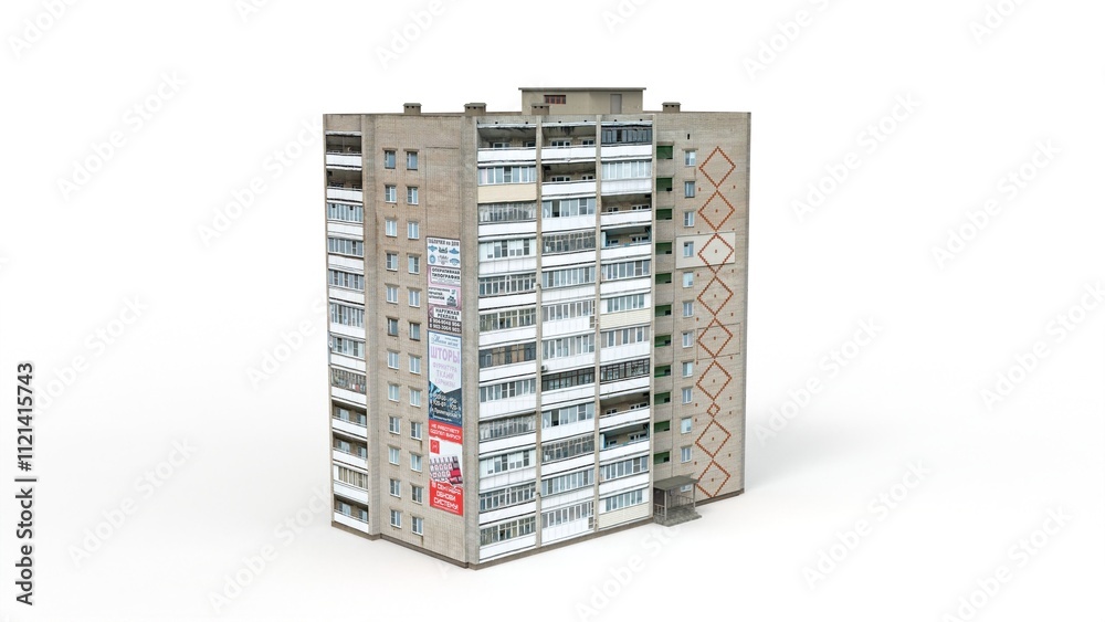 3D rendering of an old building on a white background
3D rendering of an old building on a white background