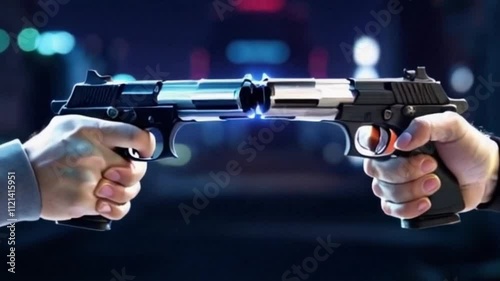 very cool and fierce futuristic weapon