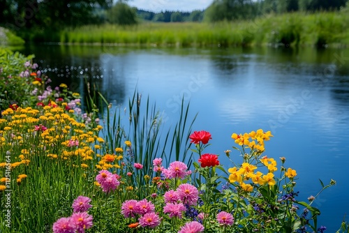 Spring river bloom #1121416564