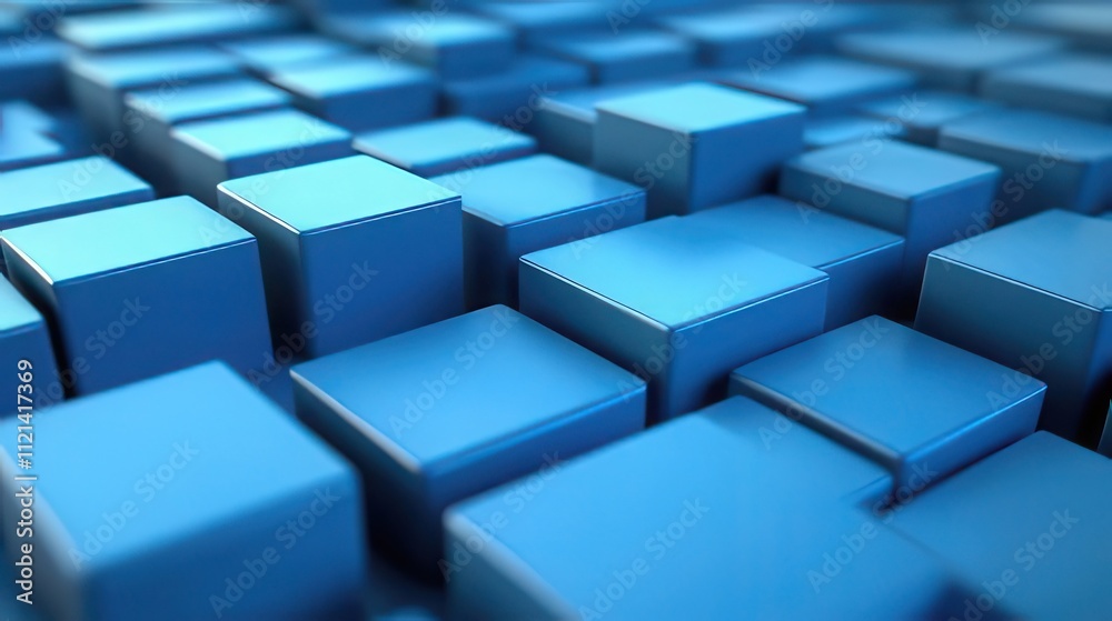 Abstract background of blue cubes. Abstract background of blue cubes.