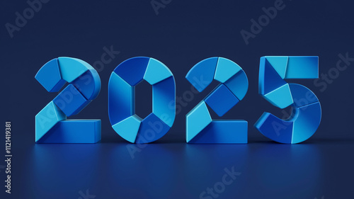 2025 text 
A 3D render of the text 
