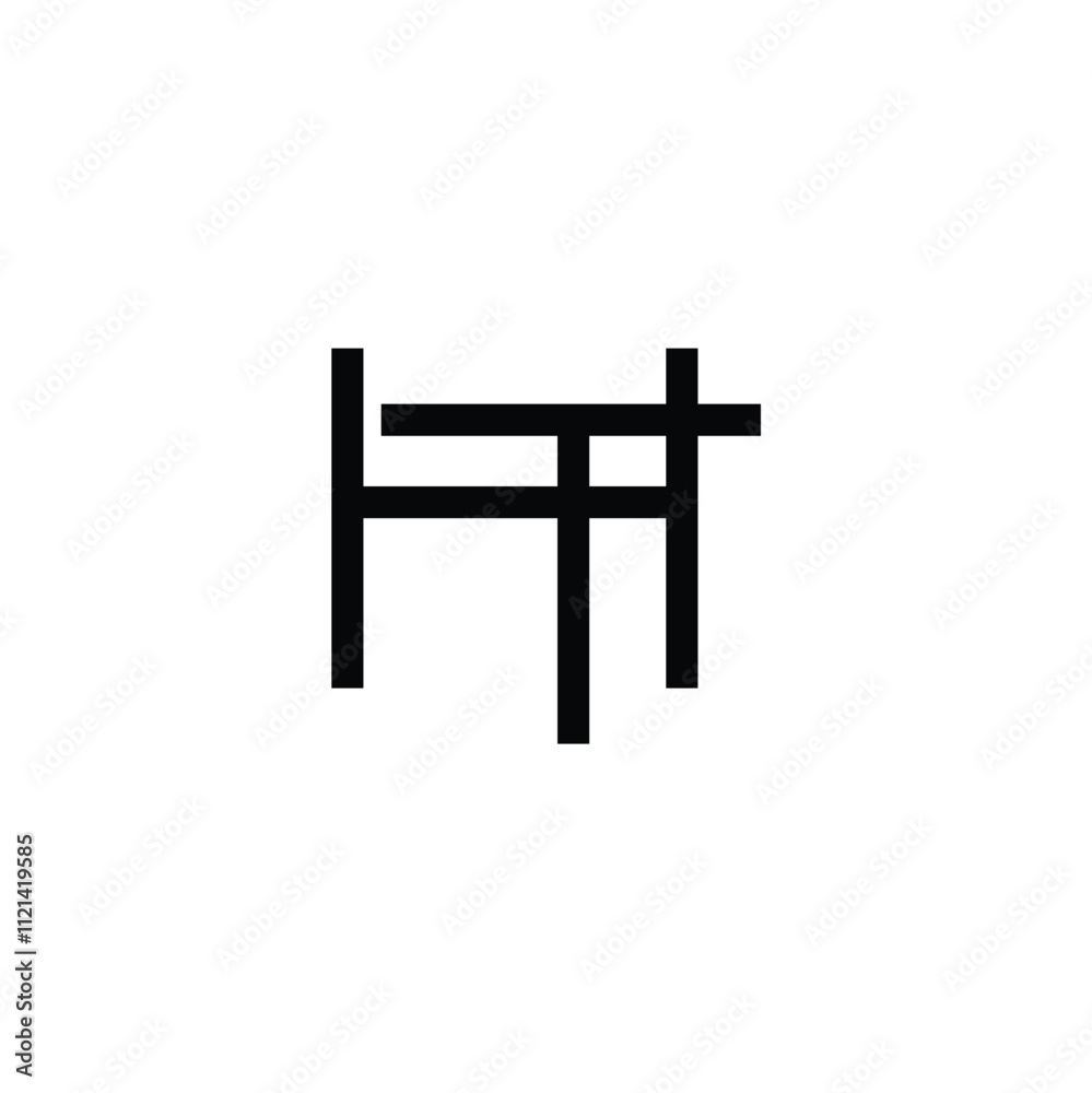 HT monogram logo design letter text name symbol monochrome logotype alphabet character simple logo HT monogram logo design letter text name symbol monochrome logotype alphabet character simple logo