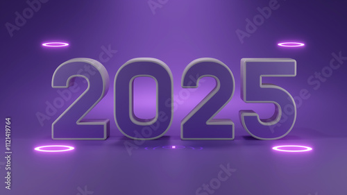 2025 text 
A 3D render of the text 