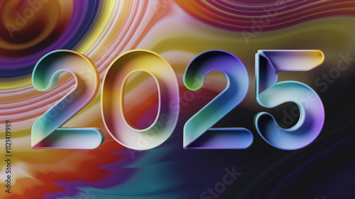 2025 text 
A 3D render of the text 