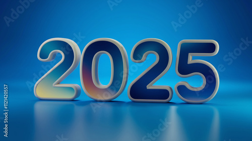 2025 text 
A 3D render of the text 