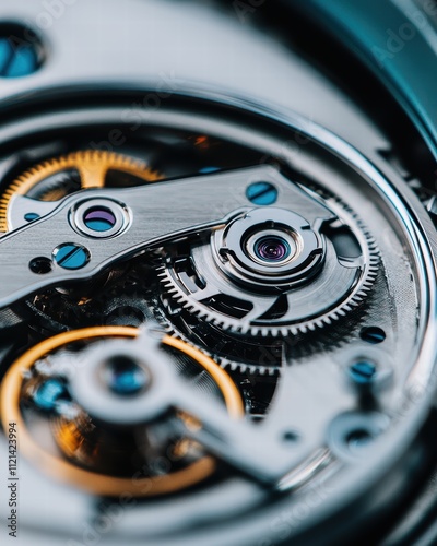 Wallpaper Mural Intricate Details of Mechanical Watch Movement with Gears and Springs Torontodigital.ca