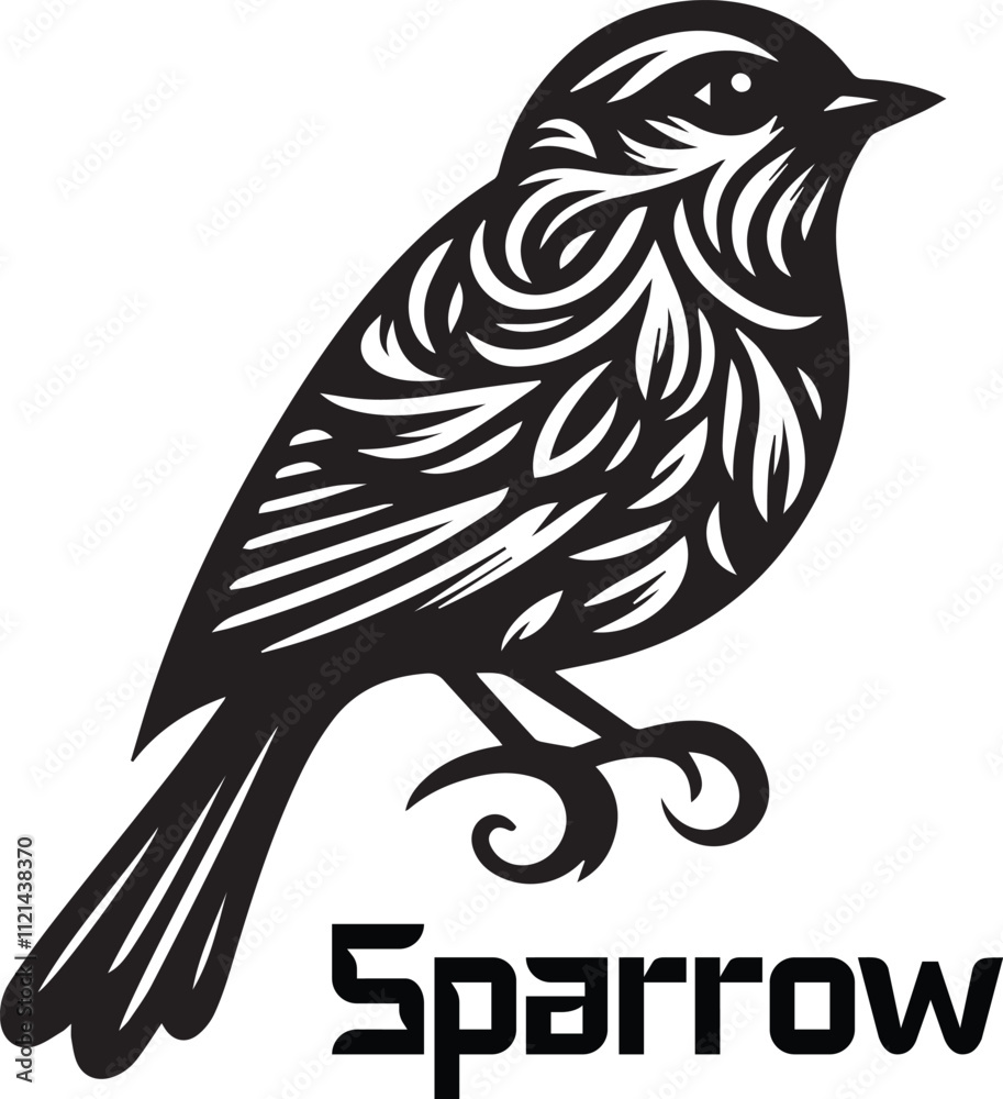 Obraz premium Sparrow Vector Logo 