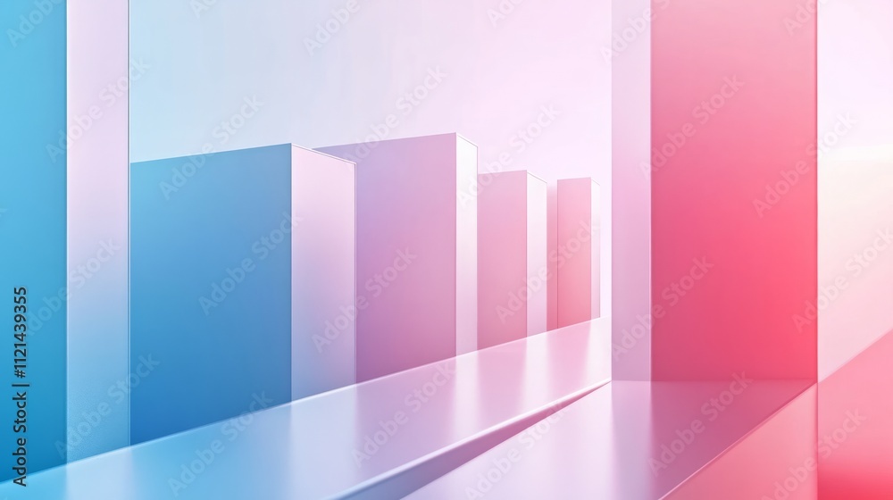 Obraz premium background with abstract holographic shapes