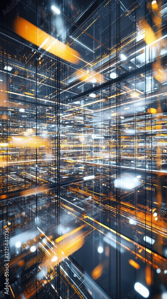 Futuristic Data Center: A Labyrinth of Light and Steel Futuristic Data Center: A Labyrinth of Light and Steel