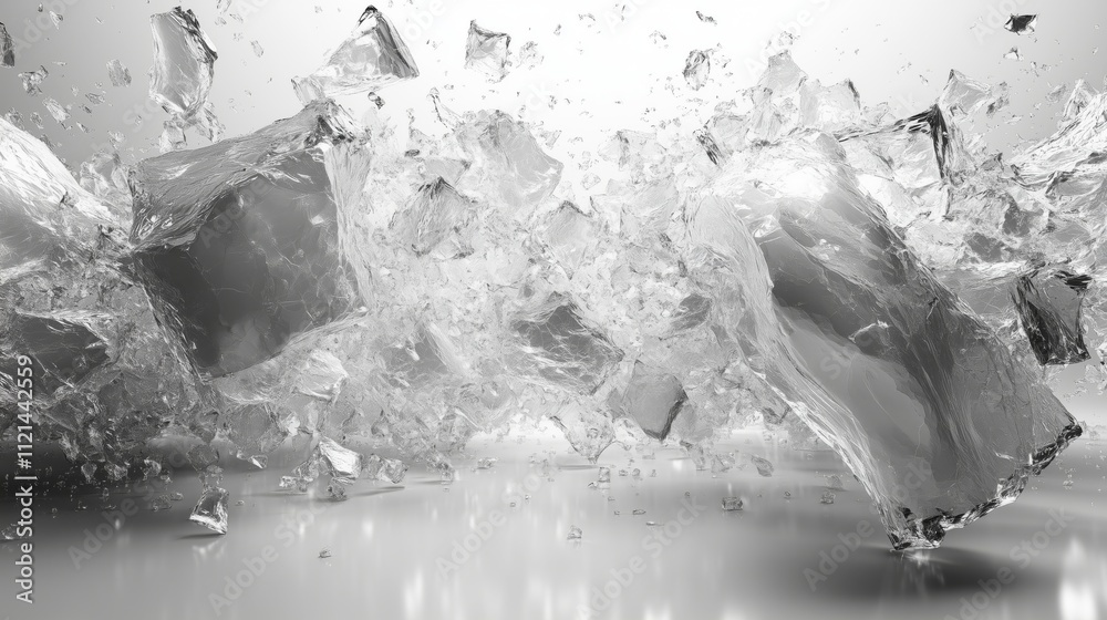 Exploring the Beauty of Shattered Ice and Crystal Fragments Exploring the Beauty of Shattered Ice and Crystal Fragments