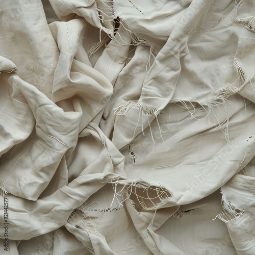 Photorealistic Torn Linen Fabric Texture
