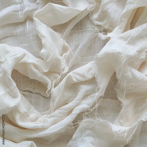 Photorealistic Torn Linen Fabric Texture