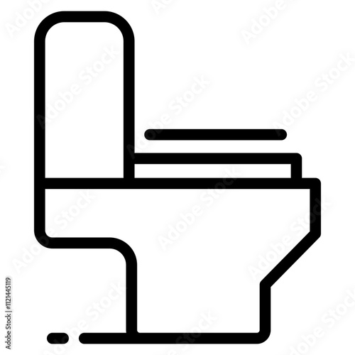 Toilet icon bowl sanitaryware vector bathroom. Bidet toilet icon