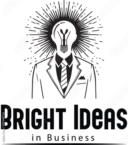 Bright ideas logo bulb ideas vector 