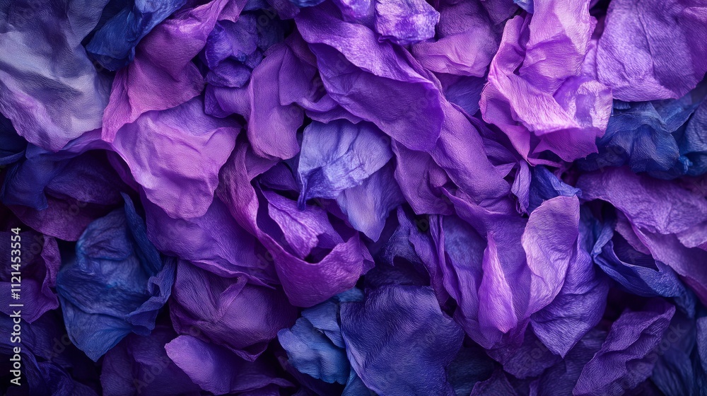 Elegant Floral Texture of Purple and Blue Petals in Layers Elegant Floral Texture of Purple and Blue Petals in Layers