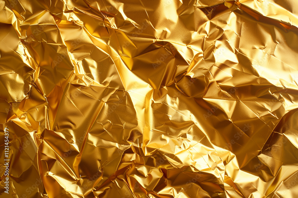 Lightly crumpled gold foil paper, with soft highlights and rich textures. Lightly crumpled gold foil paper, with soft highlights and rich textures.