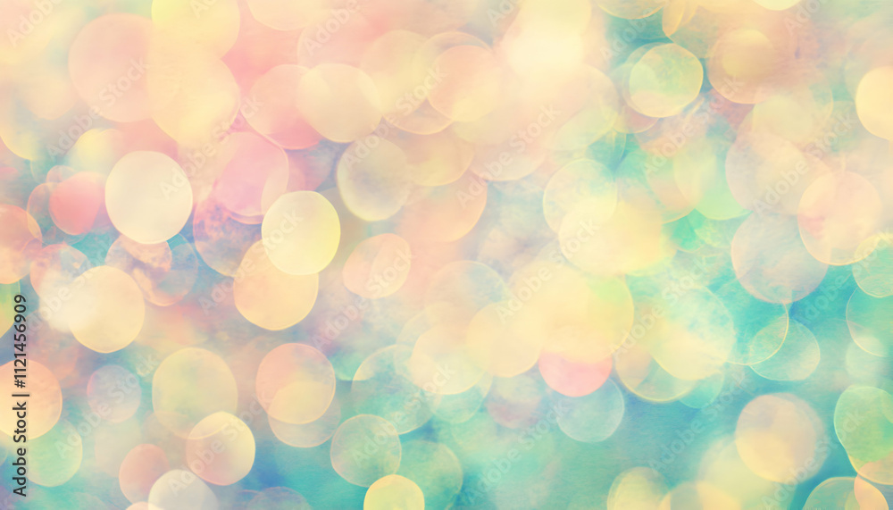 Obraz premium Dreamy pastel bokeh background, perfect for websites, presentations, or social media. Soft, light and airy feel.