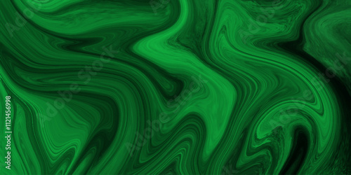 The texture of green marble pattern modern style Liquid background. green marble pattern texture natural background. Paper with soft waves and green fabric liquid metallic art paint texture. 