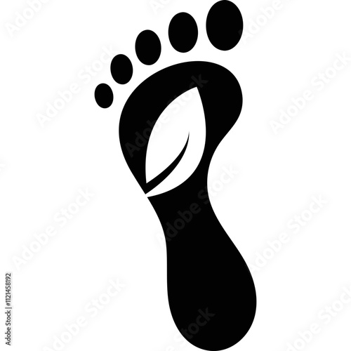 Simple vector icon human footprint