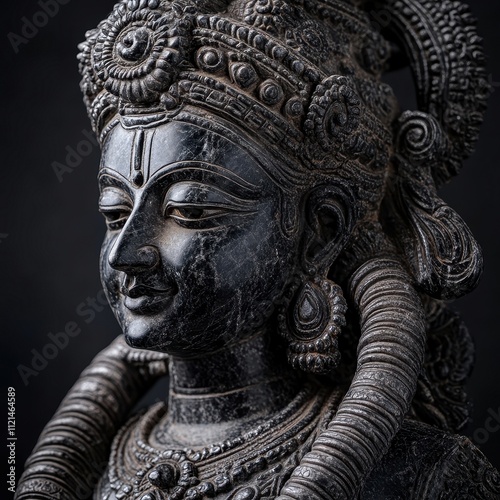 Hindu God Vinshnu Ancient Sculpture