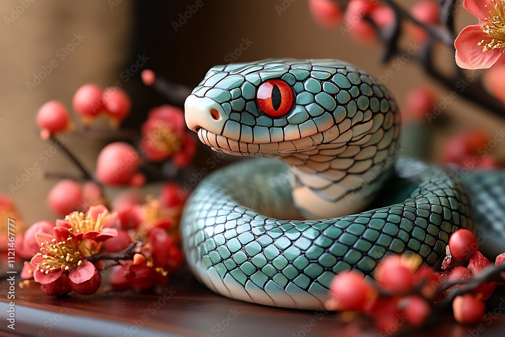 Obraz premium Snake with Red Eyes