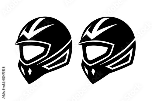 Off-Road Helmets: Vector Illustration and Line Art for Printable Designs
