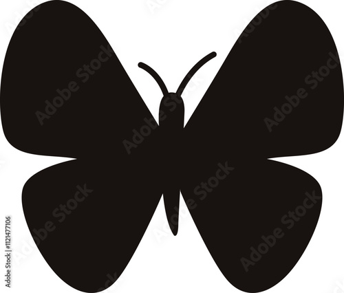 Vector butterfly silhouettes on white background