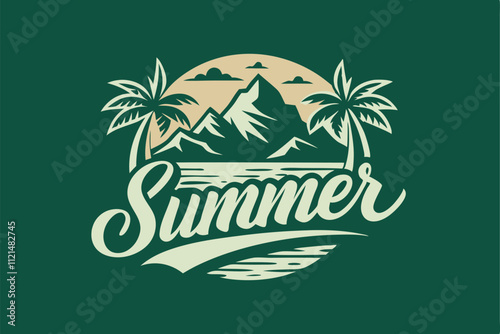 Wallpaper Mural Summer Vibes Typography Retro T-shirt Design Torontodigital.ca